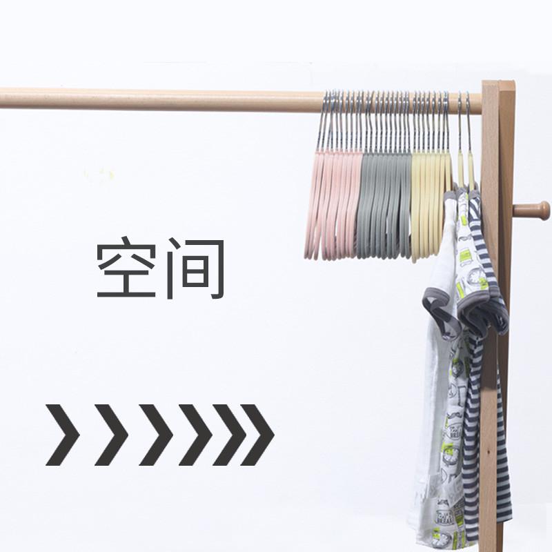 儿童环保植绒衣架童装衣架防滑无痕晒衣架服装店衣挂衣橱衣架10个