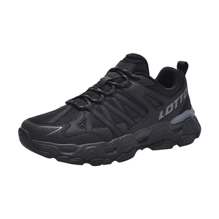 LOTTO乐途男鞋皮面加绒运动鞋2025秋冬新款户外休闲徒步登山鞋子