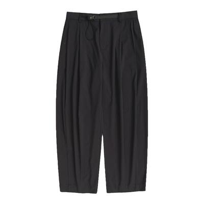 收留原创男士春夏藏青色九分裤竹纤维凉感免烫简约直筒高级休闲裤