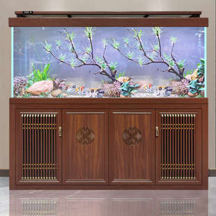 鱼缸客厅2025新款 森龙鱼缸底过滤森轻奢至臻鱼缸客厅大型家用屏风