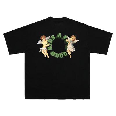 支线黑白天使国潮印花恤