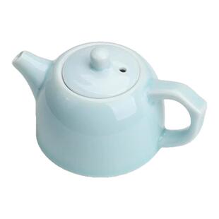 影青茶具茶壶泡茶把壶陶瓷茶具小鲤鱼侧把壶中式小清新单壶手抓壶