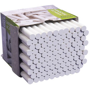 韩国MUNGYO盟友无尘粉笔儿童无毒彩色粉笔黑板家用黑板报鲜艳教师学校专用粉笔套无粉尘白粉笔教学白色100支