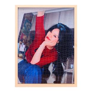 拼图定制人像带框画像真人照片diy手工制作相片送女朋友 生日礼物