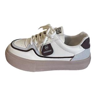 贴标女鞋板鞋女2026春秋新款运动休闲帆布鞋百搭小众设计小白鞋子