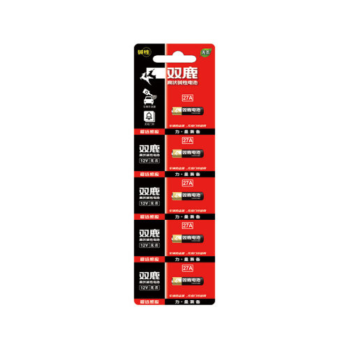 双鹿27a 12v27a电池车库卷帘门遥控器电池a27s小号27安12伏门铃27a12v吊灯汽摩托车辆报警防盗器l828电池通用