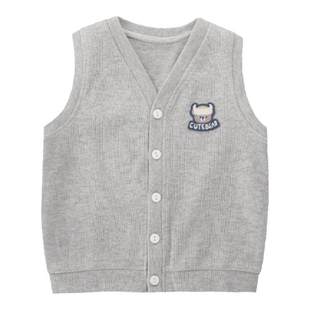 儿童马甲春秋男童上衣女童针织开衫秋季马褂婴幼儿秋装宝宝背心