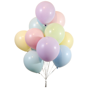 气球儿童马卡龙批发无毒无味加厚装饰生日场景布置粉汽球多款彩色