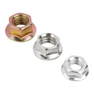 镀锌/镀镍法兰螺母带垫防滑锁紧螺帽铁黑加厚防松螺栓螺丝帽M3M30