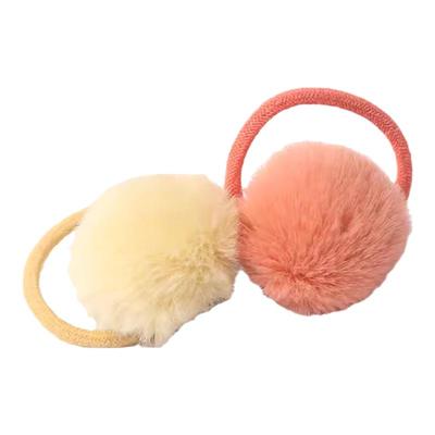 黄小妞儿童发饰秋冬球小皮筋对装