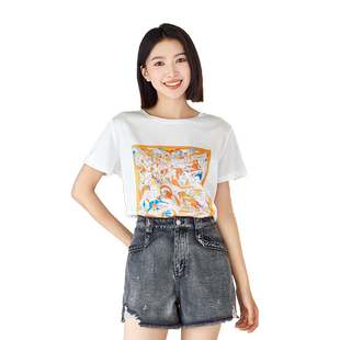 SOMSOM/索玛正肩短袖t恤女夏季春秋内搭白色t显瘦半袖体恤上衣