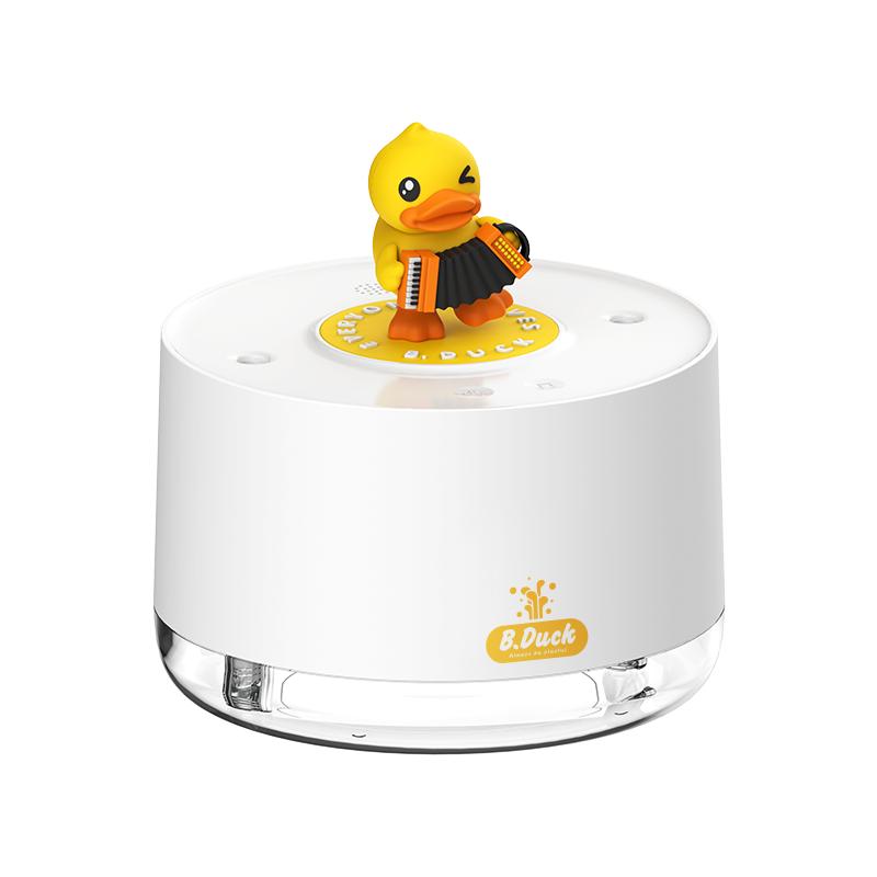 B.duck小黄鸭音乐盒加湿器办公室桌面大雾量香薰机家用静音卧室大容量宿舍学生可爱卡通充电小型迷你女生礼物