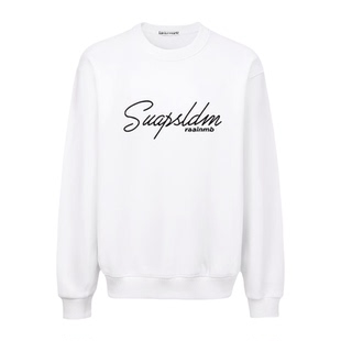 春秋新款2026中长款广场舞卫衣韩版潮流宽松显瘦简约印花圆领上衣