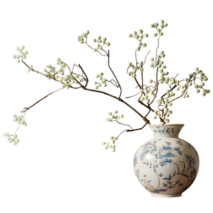 掬涵仿真马桑果枝条藤蔓摆件假花客厅摆设干花高级仿生花艺装饰品