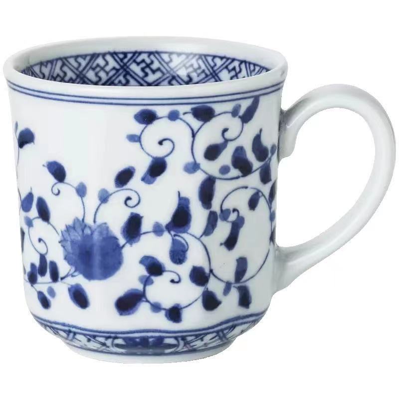陶瓷日式风青花主人杯单杯