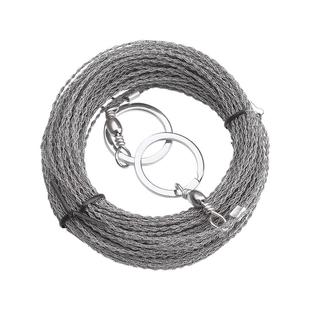 户外求生手拉锯线锯条不锈钢割水草加粗钢丝带绳割草锯子锯木神器