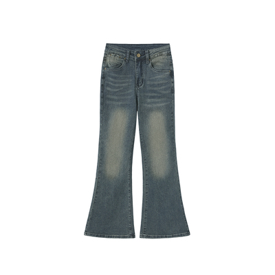 修饰各种腿型，超显瘦微喇牛仔裤