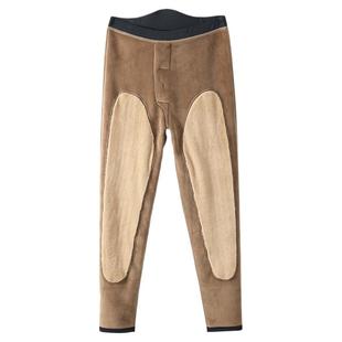 男士光面保暖裤内穿冬季加绒加厚高腰棉裤大码打底裤抗寒东北特厚