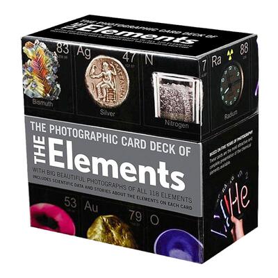 元素系列礼盒装 126张闪卡卡片 118个化学元素学习 元素周期表 英文原版The Photographic Card Deck of the Elements进口英语书籍