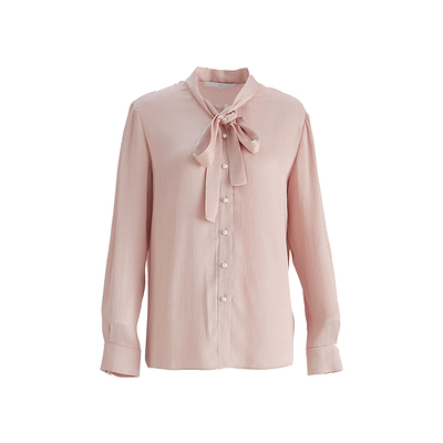 OBEG欧碧倩法式肌理感长袖衬衫女秋季轻职场通勤穿搭上衣10483096