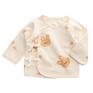 新生的儿半背衣初生婴儿0一3月秋冬纯棉a类52码59宝宝上衣和尚服