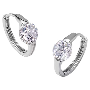 人鱼之泪裸感D色莫桑钻通体s925纯银耳扣两爪镶嵌1ct克拉耳饰耳环