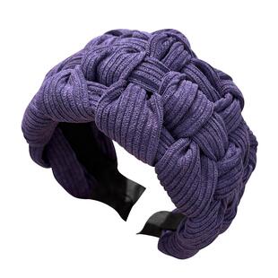 宽边编织灯芯绒发箍女高级感洋气时尚发卡日常外戴遮白发洗脸头箍