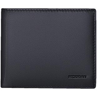 稻草人男士钱包真皮短款羊皮钱夹卡包一体驾驶证简约时尚正品高档