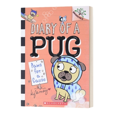 英文原版 Diary of a Pug 3 Paws for a Cause 狗狗日记3 学乐大树姐妹篇橡树系列 哈巴狗日记 英文版 进口英语原版书籍