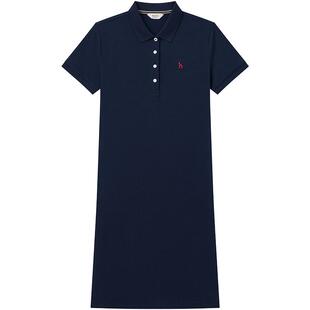【商场同款】Hazzys哈吉斯针织短袖Polo连衣裙女士夏季新款裙子