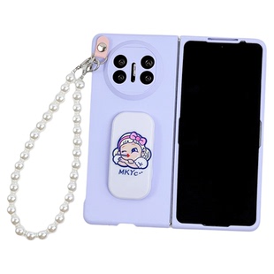 品申原创小众雪青紫棒棒糖女孩推拉支架手提链条适用华为matex7手机壳高级感个性新款oppofindn3折叠屏保护壳