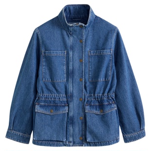 Levi's李维斯26年春夏新款女士美式复古工装风中长款休闲牛仔外套