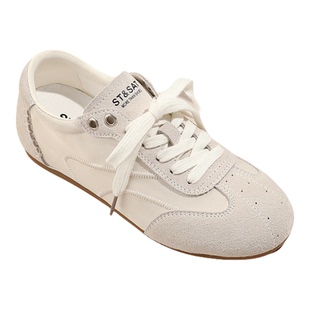 星期六内增高小白鞋女款2026新款春季软底透气休闲板鞋芭蕾德训鞋