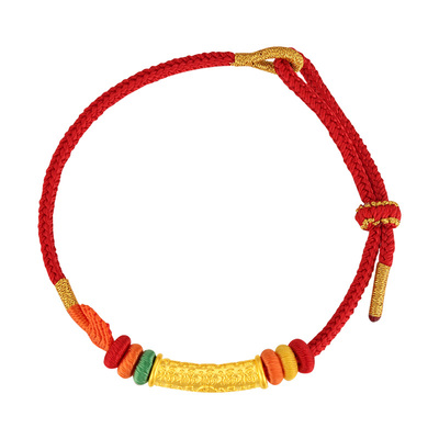 水贝黄金万福锦鲤弯管手绳小克重