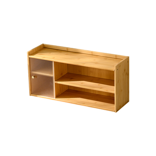 实木桌面置物架收纳架家用客厅卧室床头柜子储物柜化妆品收纳柜