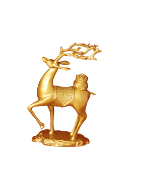 一路发财金鹿招财摆件 沙金貔貅福袋鹿 纳福开运开业乔迁送礼首选