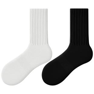 子墨堆堆袜男士日系粗线纯棉纱线长筒冬季厚复古艺术生勃肯鞋袜子