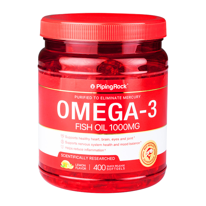 pipingrock朴诺深海鱼油omega3软胶囊DHA欧米伽3中老年鱼肝油fx