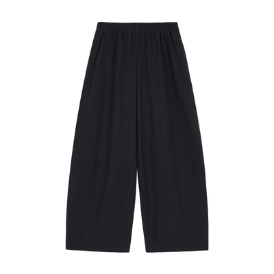 pusumede黑色高腰阔腿裤女宽松慵懒灯笼裤设计感小众镰刀裤休闲裤