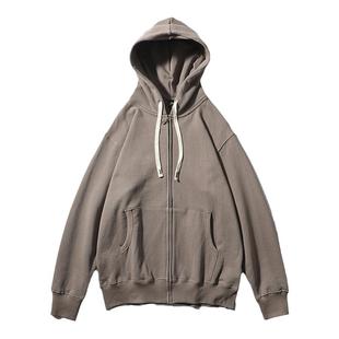 520g重磅硬挺纯棉加厚拉链卫衣男美式运动外套外贸出口男装夹克