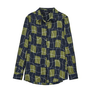 颜域长袖格纹衬衫女2026春装新款法式通勤宽松设计感职场穿搭上衣