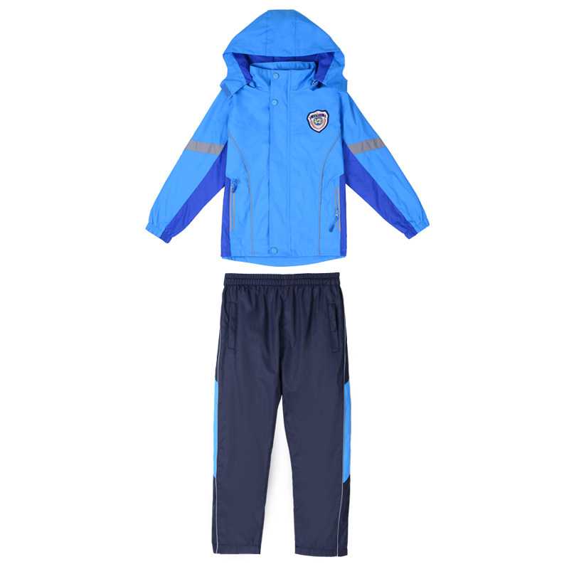 初中小学生校服秋冬冲锋衣套装五七班服可拆卸外套三件套老师园服