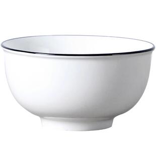 碗家用北欧风黑边线碗陶瓷釉下彩米饭碗小汤碗创意个性简约水果碗