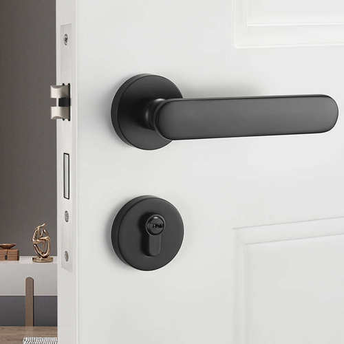 卧室门锁室内金色分体锁实木门锁具磁吸静音锁具门把手简约房门锁