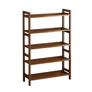 置物架多层收纳架厨房简易货架落地储物架小型楠竹书架靠墙窄架子