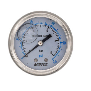 ACUTEK轴向耐震压力表 YN50Z 10BAR PT1/4 气压 油压  防震压力表