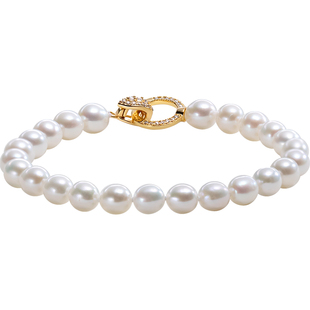 南珠宫925银淡水珍珠手链简约高级感生日礼物礼物女S067D