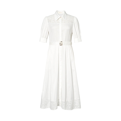 珂思文艺衬衫式连衣裙