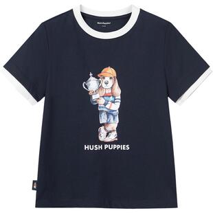 暇步士童装男童圆领T恤衫26夏新款大童舒适透气上衣儿童速干短袖