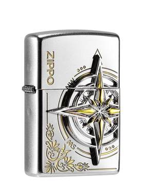 zippo爱情海指南针送礼防风煤油